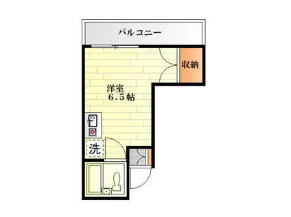 古敷谷ビル(1K/2階)の間取り写真