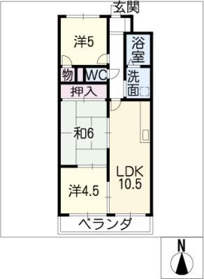 エスペランサ(3LDK/4階)の間取り写真
