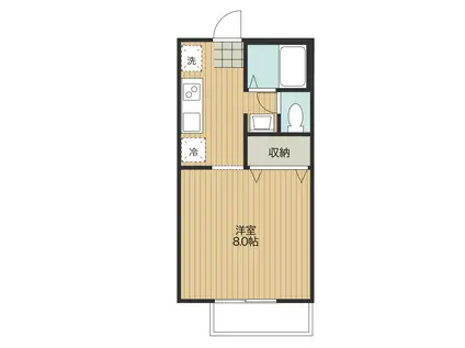 サンビレッジ土原G棟(1K/2階)の間取り写真