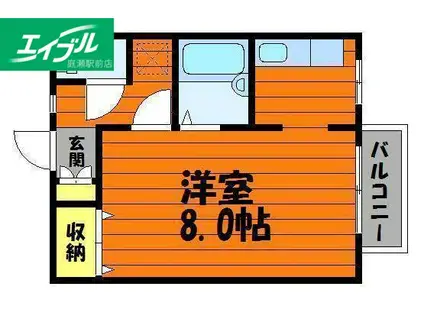 ハイツマスカットII(1K/2階)の間取り写真