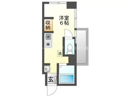 ライフ21(1K/3階)の間取り写真