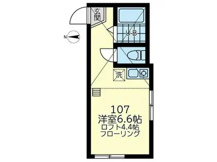 ピッコロカーサ ユナイト(ワンルーム/1階)の間取り写真