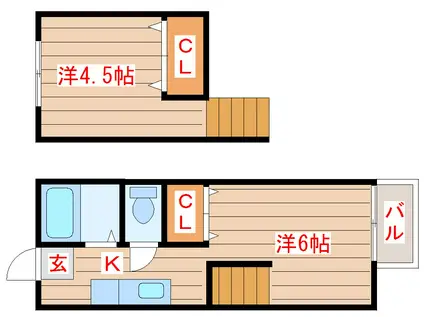 ノリコミラノ(ワンルーム/2階)の間取り写真