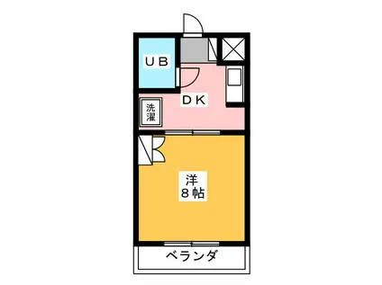 SKY ART HARA(1K/3階)の間取り写真