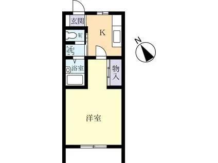 ドリームハウス開成(1K/1階)の間取り写真