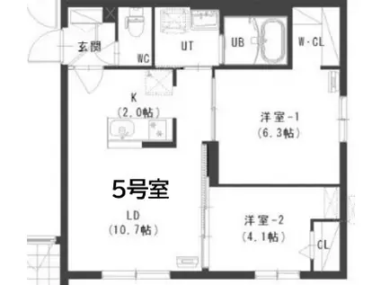 セフィーロ・マンゾーニ(2LDK/2階)の間取り写真