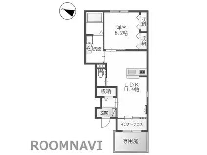 レジディア(1LDK/1階)の間取り写真