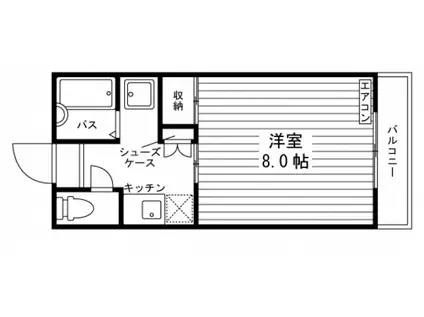 ラピスラズリー88(1K/2階)の間取り写真