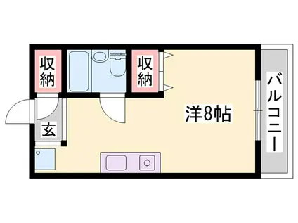 ハイツとき(ワンルーム/1階)の間取り写真