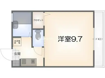 グリーンカーサ(1K/2階)の間取り写真