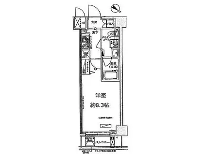 パティーナ東武練馬(1K/5階)の間取り写真