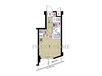トーシンフェニックス都立大学(1K/4階)の間取り写真