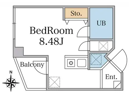 しらいビル(ワンルーム/3階)の間取り写真
