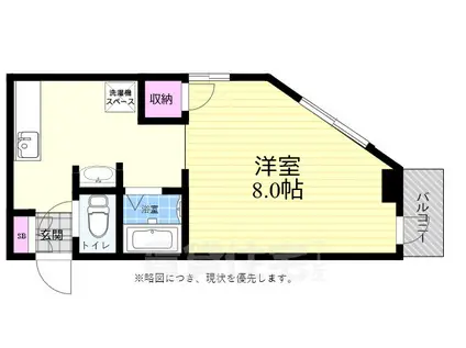 十日市ふじビル(ワンルーム/4階)の間取り写真