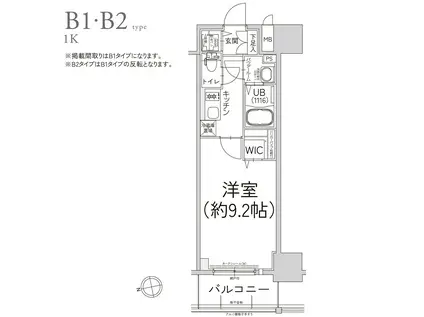 エスリード今池ルミナス(1K/10階)の間取り写真