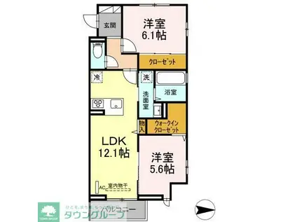 シエルクレール(2LDK/2階)の間取り写真