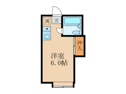 メイプル小岩(ワンルーム/2階)の間取り写真