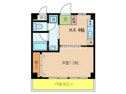 NSハイム(1K/3階)の間取り写真