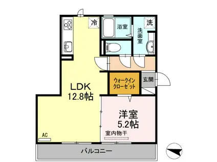 シエル大通(1LDK/3階)の間取り写真