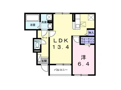 グランメゾン扇屋(1LDK/1階)の間取り写真