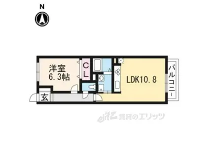 マントヴァーニ(1LDK/2階)の間取り写真