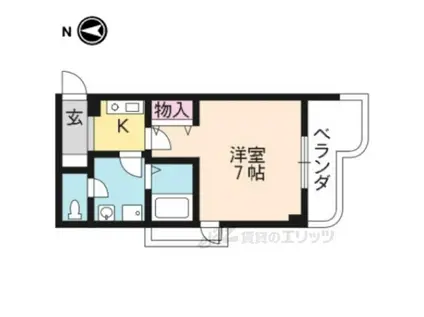 メゾンMINORU(1K/4階)の間取り写真