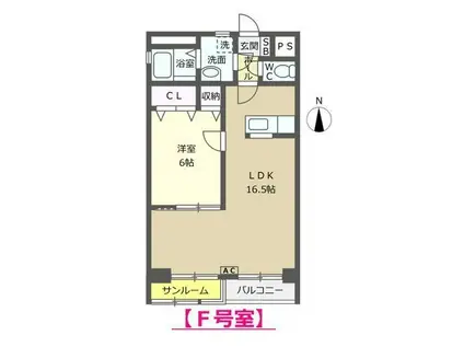 ベルグランデ(1LDK/5階)の間取り写真