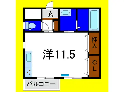 TOMIDAビル(ワンルーム/4階)の間取り写真