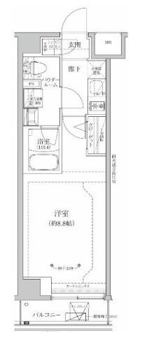 RELUXIA GRANDE 川崎大師公園(1K/7階)の間取り写真