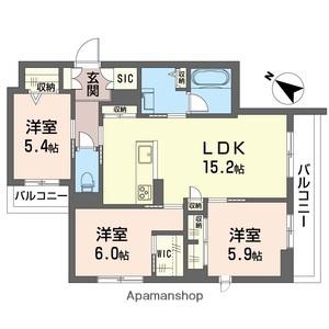 アスターミキ(3LDK/2階)の間取り写真