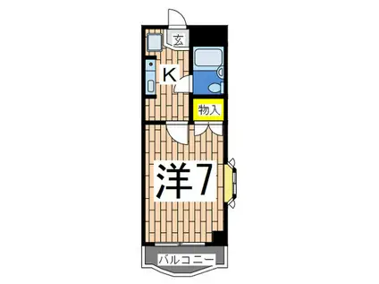 ラ・メールKANAZAWA(1K/3階)の間取り写真