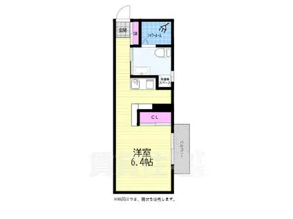 カーサ120(ワンルーム/3階)の間取り写真