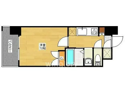 NO.111 TRADING TOWER(1K/16階)の間取り写真