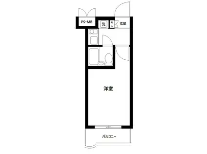 日神パレス永福町(1K/1階)の間取り写真