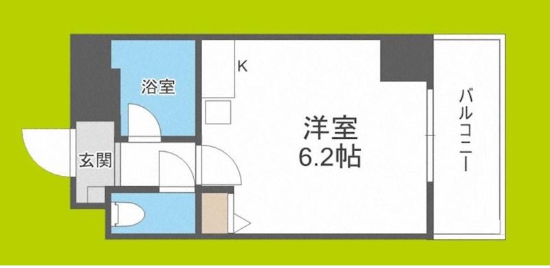 フレア新大阪(ワンルーム/2階)の間取り写真