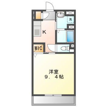 セレクトワン(1K/1階)の間取り写真