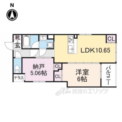 FOREST GARDEN 室町御池(1LDK/3階)の間取り写真