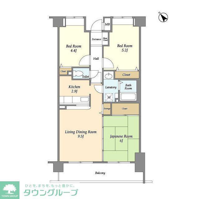 クリサンテーム妙典(3LDK/1階)の間取り写真
