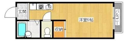 アプト上野田(ワンルーム/2階)の間取り写真