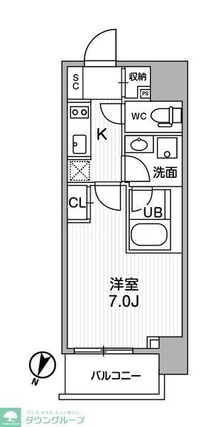シーズンフラッツ押上(1K/6階)の間取り写真
