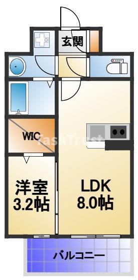 ALIVIS都島通(1LDK/7階)の間取り写真
