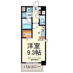 Z・R東別院(ワンルーム/4階)の間取り写真
