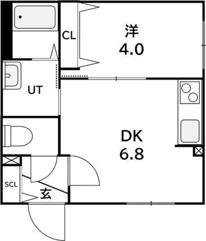 ラフィーネ発寒南III(1DK/3階)の間取り写真