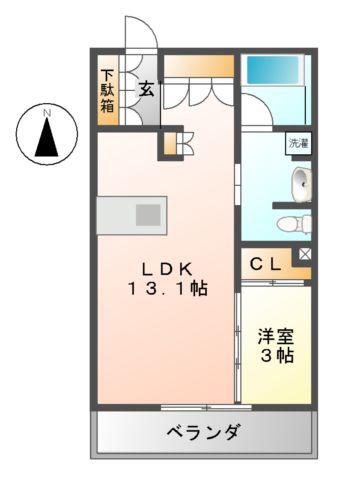 LASANTE東桜(1LDK/7階)の間取り写真