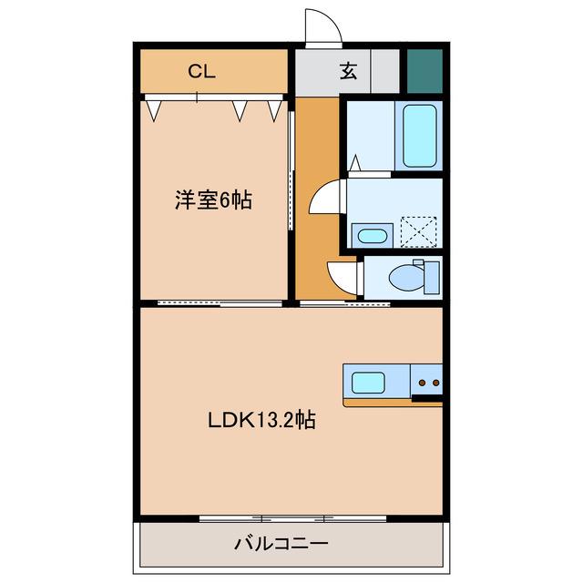 グランドガーデンリリーズ(1LDK/2階)の間取り写真