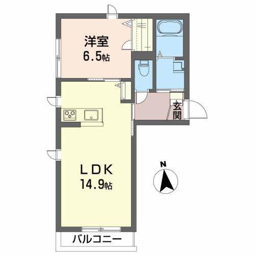 シャーメゾン ドレッセ(1LDK/1階)の間取り写真