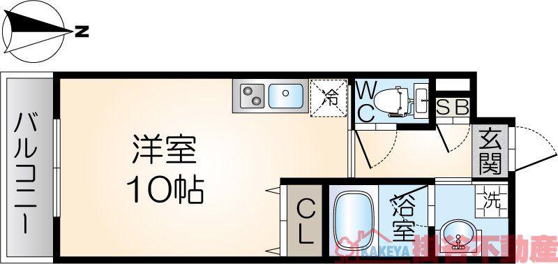 パストラル高美(ワンルーム/1階)の間取り写真