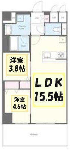 さがみLTレジデンス(2LDK/9階)の間取り写真