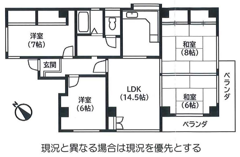 トロワ・メゾン(4LDK/3階)の間取り写真