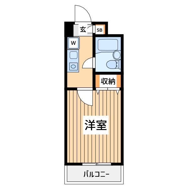 リバービレッジ(1K/1階)の間取り写真